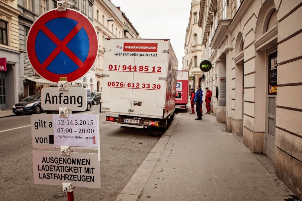 Umzug Wien - Halteverbotszone
